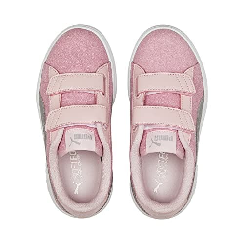 PUMA Kids Girls Smash V2 Glitz Glam V Slip On Sneakers Shoes Casual - Pink - Size 3 M — view 3