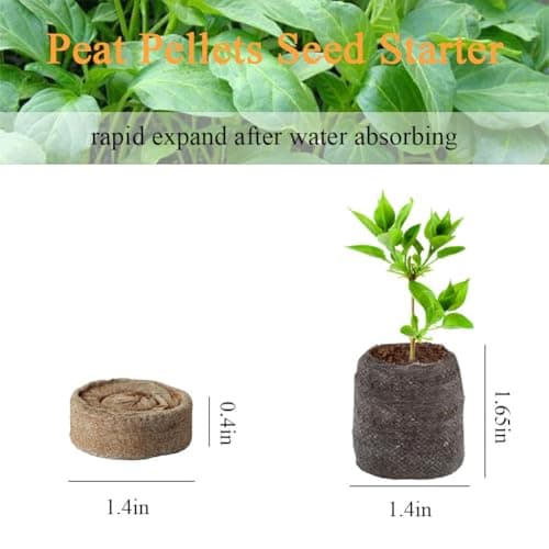 VOLINESSTI Peat Pellets 35mm 60 PCS, Seed Starter Peat, Compressed Seed Starting Pellets, Nutrient Block Potting Soil for Garden Planting, Flowers, Vegetables, Herbs — view 3