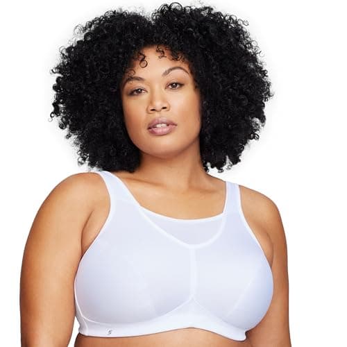 Glamorise Women's No-Bounce Camisole Sports Bra Wirefree #1066, White, 34H — view 8