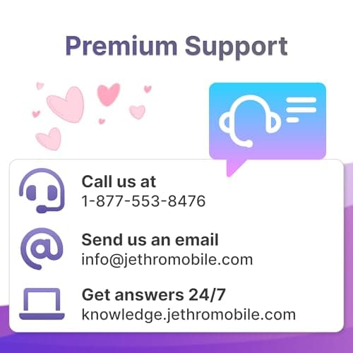 Jethro Mobile USA SIM Card (Uses T-Mobile), 7GB High-Speed 4G/5G Data, Unlimited Talk, Text, & Basic Data, Same Day Activation, Data Usage Tracking, US SIM Card for Canadian Travelers (7-Days) — view 4