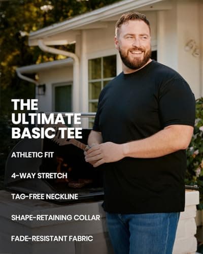 INTO THE AM Men's Plain Tees 9 Pack Multipack - Fitted Crewneck Gym Casual Workout Tshirts Shirts for Men (Black/Charcoal/Grey/Indigo/Ivory/Maroon/Navy/Olive Green/White, Medium) — view 4