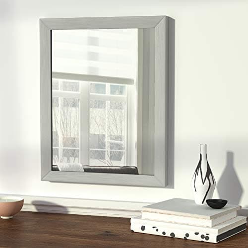 Amazon Basics Rectangular Wall Mirror 16" x 20" - Standard Trim, Nickel — view 5