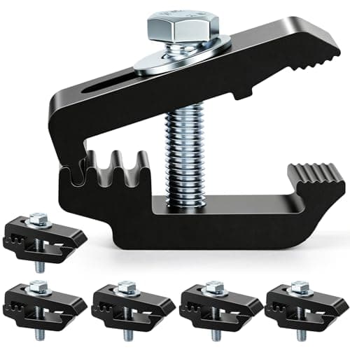 Cholila Cover Premuim Low Pro Aluminum Mounting Clamps 1112514 Truck Tonneau Cover Clamps, Tightly Fasten Bed Cover Clamps Truck Shell Replacement for Truck Bed up to 1.32in Thick - 6PCS Black