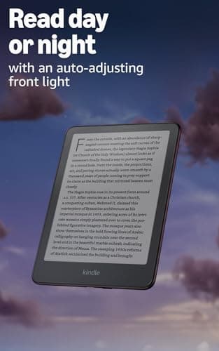 Amazon Kindle Paperwhite Signature Edition 32GB – 20% faster with auto-adjusting front light, wireless charging, and weeks of battery life – Metallic Black + 3 Months Free Kindle Unlimited (with auto-renewal) — view 4