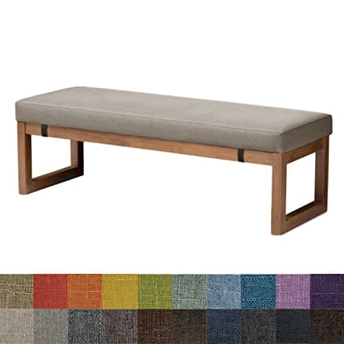 Kimgull Bench Cushions Indoor Sofa Seat Pad Dining Shoes Stadium Patio Furniture Garden Hallway Camper Mat, 39.4X21.7X1.97In,Rice Coffee