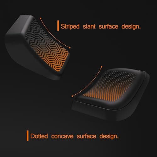 PlayVital Mix Version Back Button Enhancement Set for Steam Deck LCD, Grip Improvement Button Protection Kit for Steam Deck OLED - Streamlined & Studded Design - Black — view 3