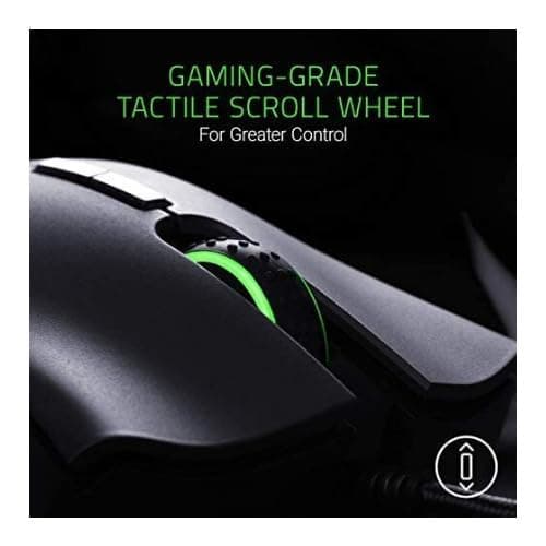 Razer DeathAdder Elite Gaming Mouse: 16,000 DPI Optical Sensor - Chroma RGB Lighting - 7 Programmable Buttons - Mechanical Switches - Rubber Side Grips - Classic Black — view 3