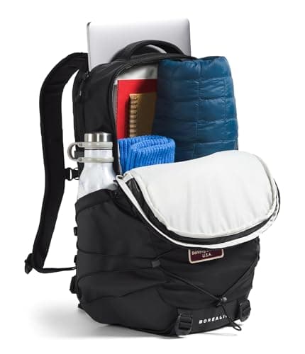 THE NORTH FACE Borealis Commuter Laptop Backpack | Water Repellent, Main Compartment with Laptop Sleeve for Everyday Carry, TNF Black U Borealis Patch/TNF White, One Size — view 5