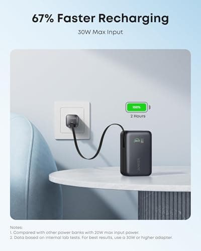 Anker Nano Power Bank, 45W 10,000mAh Portable Charger, iPhone Battery Pack — view 7