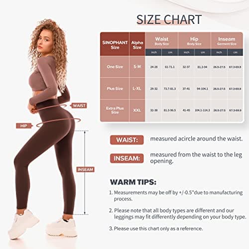SINOPHANT High Waisted Leggings for Women - Full Length Capri Buttery Soft Yoga Pants for Workout Athletic(Full Black,L-XL) — view 5