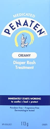 Penaten medicated creamy diaper rash treatment, Penaten Medicated Diaper Rash Cream for Baby, Zinc Oxide Cream, oothe, Heal & Treat, 113g