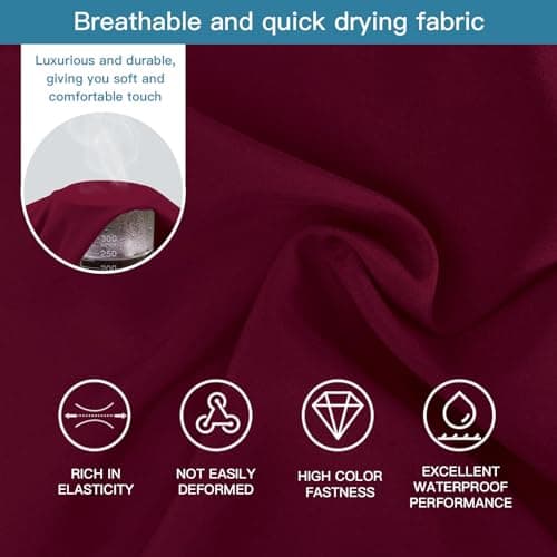 VIAOLI Scrubs Set Multiple pockets V-Neck Top and Drawstring Scrub Pant - Medical Uniform Women Scrub Set Clearance, Burgundy, Medium — view 3