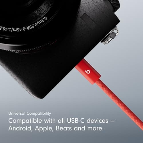 Beats 240W USB-C to USB-C Braided Cable, Fast Charging, Durable/Tangle Free, Compatible with Apple and Android Devices (3 m/10 ft) – Rapid Red — view 3