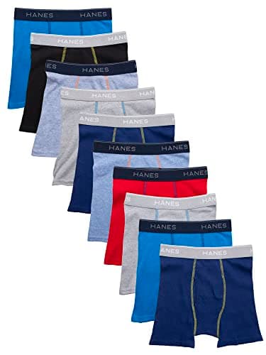 Hanes® Boys' Tagless® Boxer Briefs, 10-Pack Value Pack — view 2