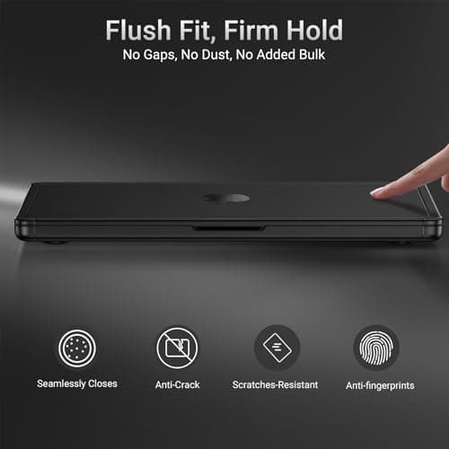 MOSISO Compatible with MacBook Pro 16 inch Case M5 2026 M4 2025 M3 M2 M1 2024-2021 A3429 A3428 A3403 A3186 A2991 A2780 A2485,Enhanced Shock-Absorbing Perimeter Matte Protective Hard Case, Space Black — view 2
