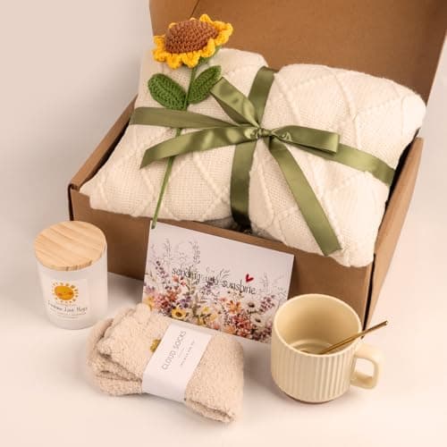 Anforsun Sending Sunshine Sunflower, Thinking of You Care Package Unique Gift Baskets for Women, Best Friend Birthday and Get Well Soon — view 2
