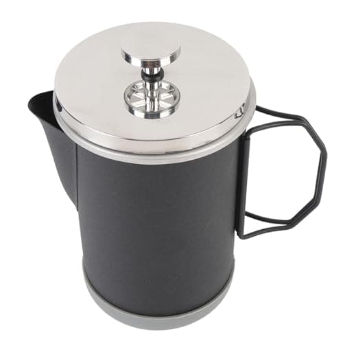 Aramox French Press Coffee Maker 304 Stainless Steel Coffee Press 1000ml 33.81oz 4 to 6 Cup Tea and Milk Froth Maker Portable for Camping Travel Office Home (Black) — view 6