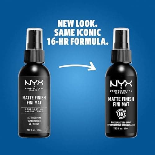 NYX Professional Makeup Matte Finish Setting Spray, Infused with NIACINAMIDE, Long Lasting 16h Wear, Sheer and Smooth Mattifying Spray, Combat Shine for a Poreless Complexion, Vegan Formula, 60mL — view 5
