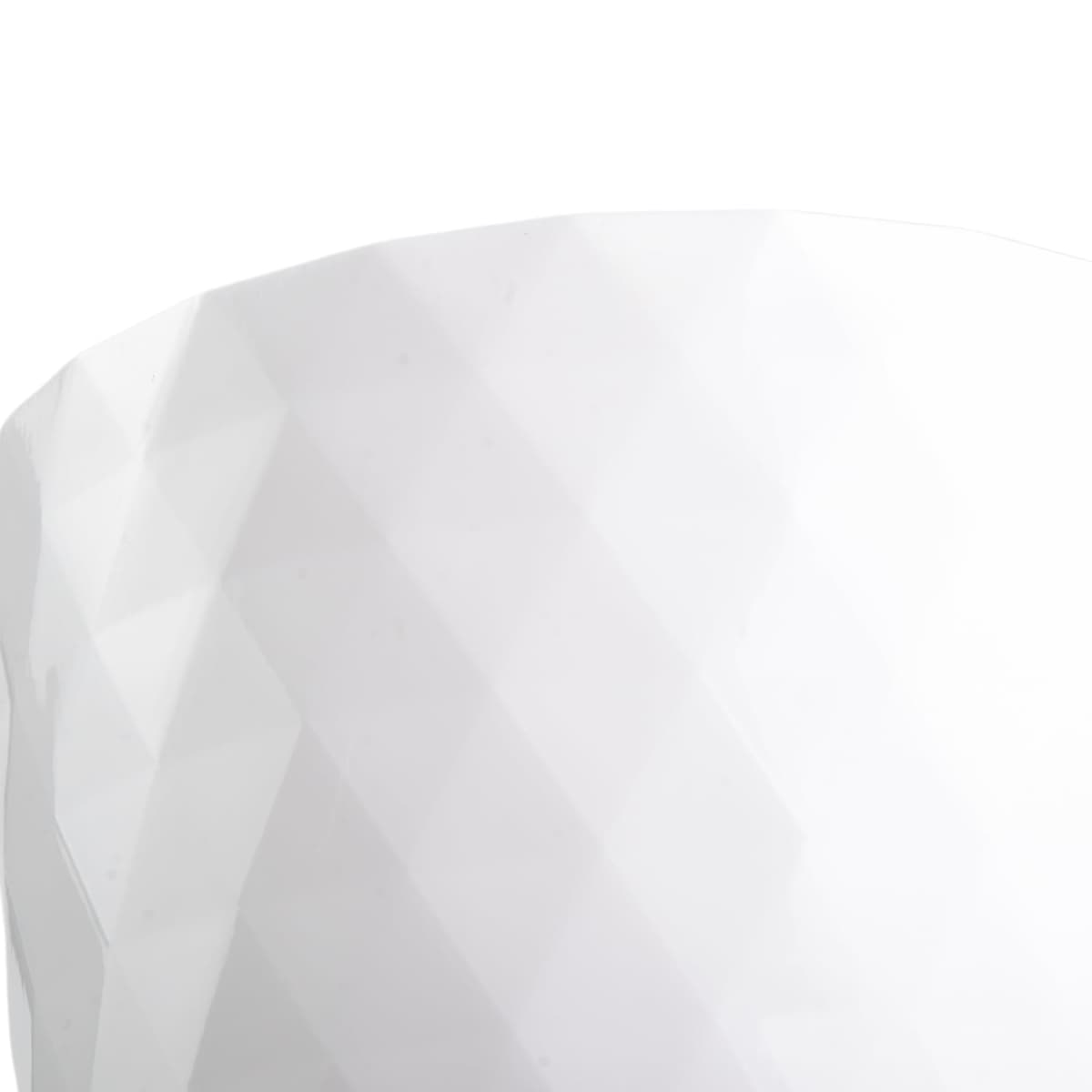 B2C Flowerpot Round Plastic plant pot Crystal Modern Decorative Small Medium Large 7 sizes 9 coolours (White, 12 cm) — view 4