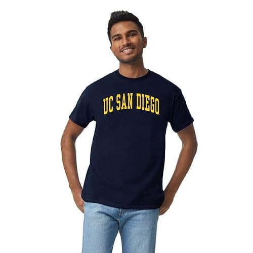 Barnesmith University of California - San Diego UCSD King Tritons Short Sleeve Adult Unisex T-Shirt, Classic, Navy, X-Large