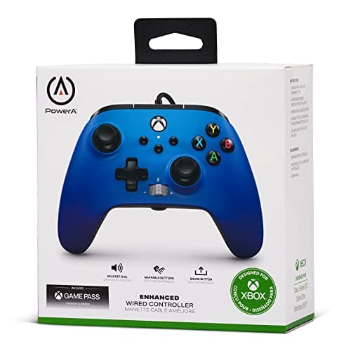 PowerA Enhanced Wired Controller for Xbox Series X|S - Sapphire Fade, gamepad, wired video game controller, gaming controller, Xbox Series X|S, Officially Licensed for Xbox — view 8