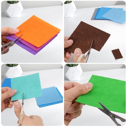 42 pcs Felt Fabric Sheet 4"x4" Assorted Color DIY Craft Squares Nonwoven 1mm Thick — view 4