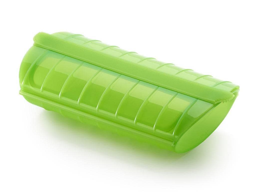 Lékué Estuche de vapor, Sin bandeja, silicona platino Rojo, 1-2 personas, 650 ml — view 9