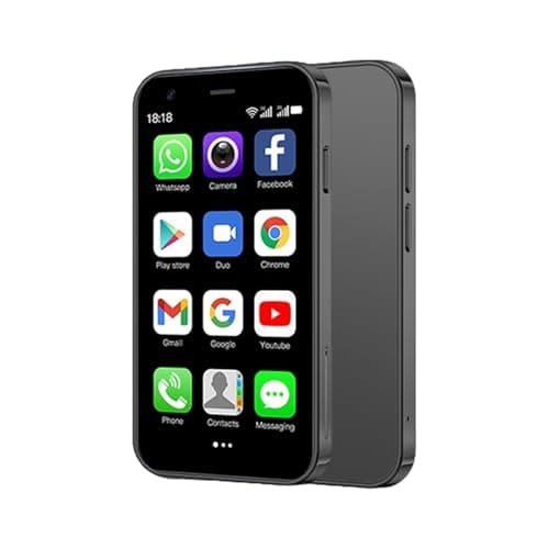 CostMvp Mini Phone Unlocked 3.0" Compact Smartphone Android 9 Quad-Core Dual SIM Face ID 2GB+16GB (Up to 128GB SD) 3G 5MP+5MP Dual Cameras (Black)