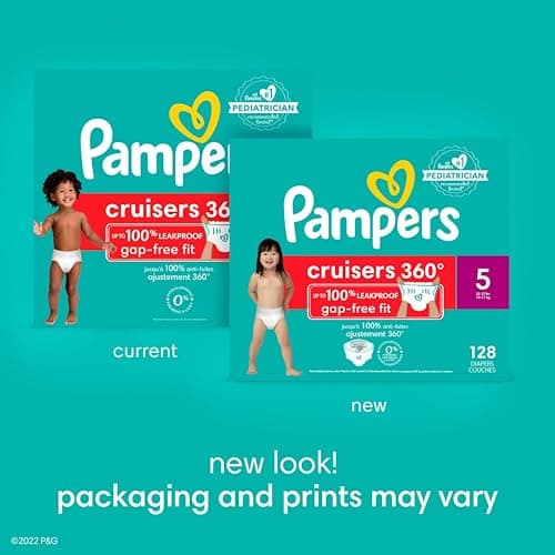 Pampers Cruisers 360 Pull-On Diapers, Size 4 (22-37 lbs), Babyproof up to 100% leakproof diaper1 Pack (Count of 144) — view 3