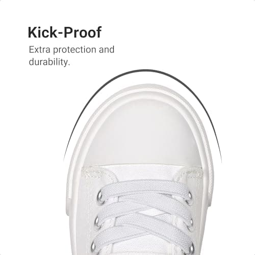 DREAM PAIRS Kids Toddler Sneakers Boys Girls Casual Canvas School Shoes,Size 11 Little Kid,All White,SKFN26001K — view 3