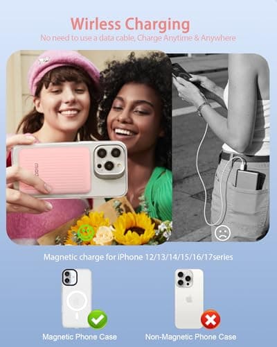 Miady Magnetic Portable Charger Power Bank for iPhone 5000mAh — view 5