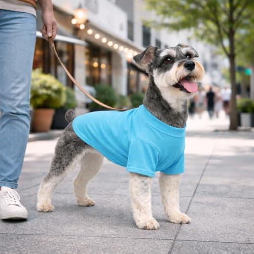 Lovelonglong Pet Clothing Dog Costumes Basic Blank T-Shirt Tee Shirts for Medium Dogs Turquoise XXL — view 5