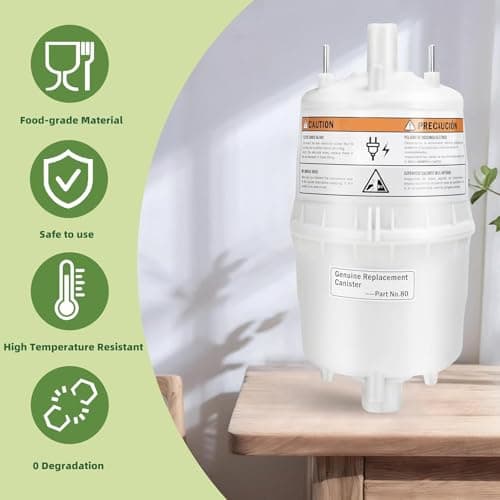 2PCS 80 Steam Canister Replacement for Steam Humidifier Canister Model 800 & 865,for Aprilaire 800 801 865 866 Replacement Canister with O-Ring for Leak-Proof Seal,800 Canister,Whole House Humidifiers — view 3