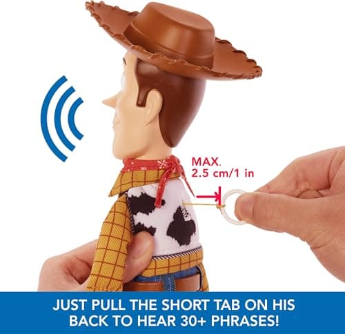 Mattel Disney Pixar Toy Story Talking Woody Action Figure & Accessory, Roundup Fun 12-inch Collectible with 30+ Sounds & Phrases — view 2