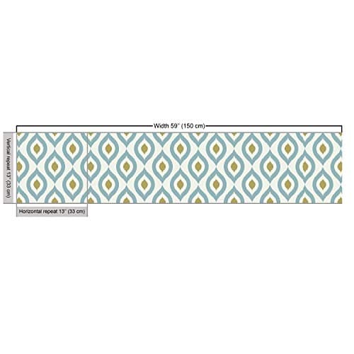 Lunarable Ikat Fabric by The Yard, Geometric Retro Ikat Tribal Pattern Classic Indigenous Lines Eastern Design, Decorative Fabric for Upholstery and Home Accents, 3 Yards, Mustard Cream — view 2