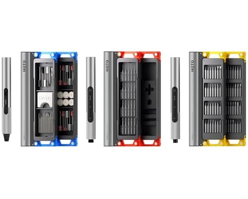 HOTO SNAPBLOQ 3-in-1 Mini Power Tool Kit – Mini Drill & Rotary Tool, Electric Screwdriver with 114 Accessories, Magnetic Modular System, Ideal for 3D Printing Finishing, Electronics Repair, DIY Crafts