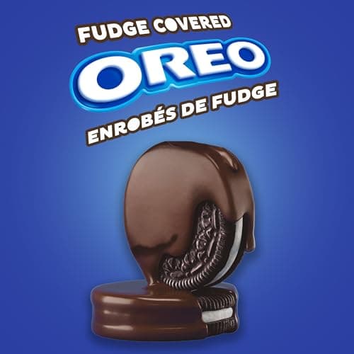 Oreo Fudge Covered Sandwich Cookies Chocolate Sandwich Cookies, 224 g, Baked in Canada