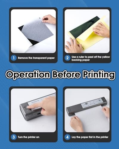 Phomemo M08F Tattoo Stencil Printer for Beginners & Artists, Wireless Tattoo Machine with 10 Pcs Transfer Paper, Bluetooth Stencil Printer Compatible with Phone, Tablet & Laptop — view 5