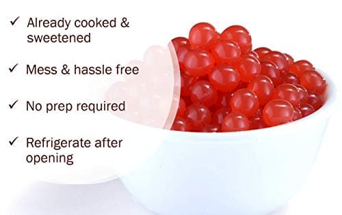 Strawberry Popping Boba Pearls - Bursting Bubble Tapioca Pearls for Bubble Tea (Strawberry 1 LB Pack) — view 2