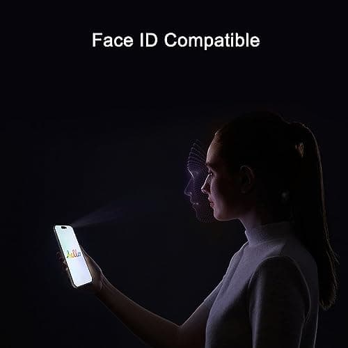 Ailun Privacy Screen Protector for iPhone 16 / iPhone 15 / iPhone 15 Pro [6.1 Inch] 3 Pack Anti Spy Private Tempered Glass Anti-Scratch Case Friendly [3 Pack][Not for iPhone 16 Pro 6.3 inch] — view 4