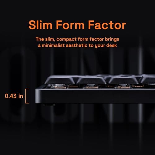 IQUNIX Magi65 Pro Low Profile Mechanical Keyboard Wireless 65% Ultra Slim for Creamy Typing, Hot Swappable, RGB Backlit, PBT Keycaps, Aluminum Case, BT/2.4G/USB-C, Mac/Windows (Black) — view 2