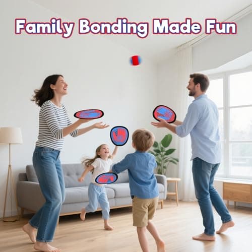 Sunrad Toss and Catch Ball Set, Kids Toddler Baseball Catch Ball Outdoor & Beach Toys for Family, Pool Beach Yard Camping Outside Game for Kids Age 3 4 5 6 7 8-12+, Birthday Gift for Boys Girls — view 4