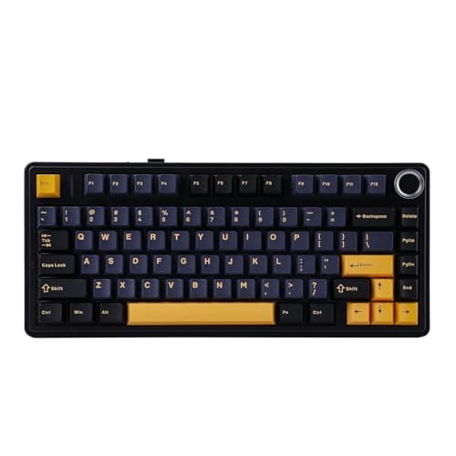 EPOMAKER x Aula F75 Gasket Mechanical Keyboard, 75% Wireless Hot Swappable Gaming Keyboard with Five-Layer Padding&Knob, BT/2.4GHz/USB-C, RGB (Black, LEOBOG Reaper Switch)