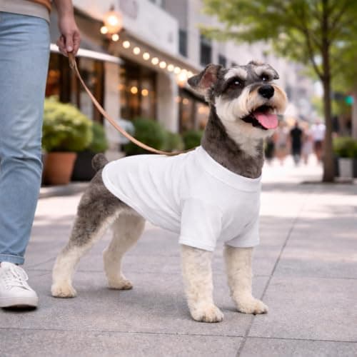 Lovelonglong Bulldog Clothes Dog Clothing Blank T-Shirt Tee Shirts for French Bulldog English Bulldog American Pit Bull Pugs 100% Cotton Skin Care White B-M — view 5