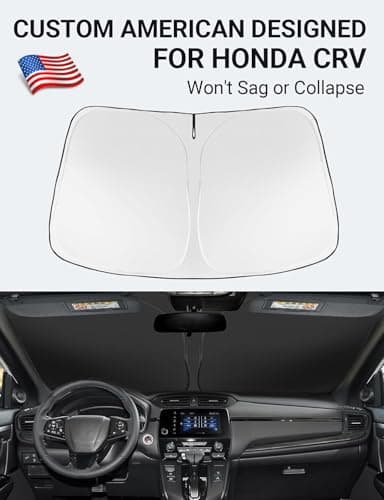Proadsy Front Windshield Sun Shade Foldable Sunshade Protector Custom Fit 2017-2022 CRV SUV LX EX EX-L EX-L Navi Touring Accessories 2025 Upgrade