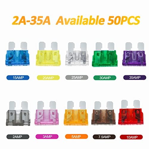 30Pcs Standard Blade Fuses Assortment Kit – ATC/ATO/APR/ATS Fuse Standard Fuse Standard car Fuse (2A/3A/5A/7.5A/10A/15A/20A/25A/30A/35A) for Car Boat Truck SUV Automotive Replacement Fuses