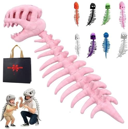 Dinosaur Skeleton Costume,3d Skull Headpiece Spine,Softness Skeleton Costume For Dress-Up,Parties,Easter Gift