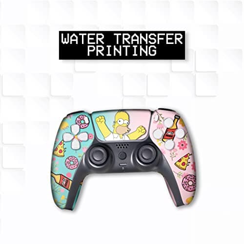 Simpsson Custom PS-5 Controller Wireless compatible with Play-Station 5 Console by BCB Controllers | Proudly Customized in USA with Permanent HYDRO-DIP Printing (NOT JUST A SKIN) — view 2