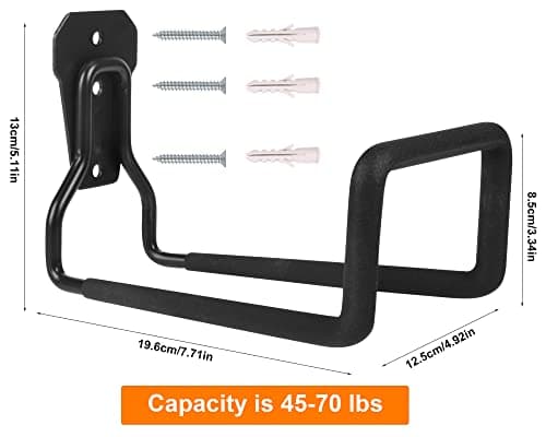 Metal Garden Hose Holder - Heavy Duty Hose Hanger Wall Mounted Water Hose Holder for Outside Yard, Sturdy Hose Reel Hose Hooks Ideal for Water Hose, Extension Cords — view 5
