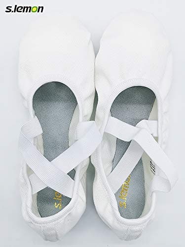 s.lemon Stretch Ballet Shoe,Girls Women Split Sole Elastic Dance Slippers Ballet Shoes TLB White 36 — view 2